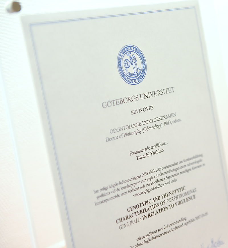 PhD証明書の写真